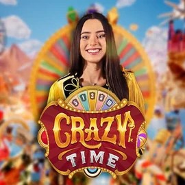 Official Live Casino logo: Crazy Time by Evolution at Fortune Casino